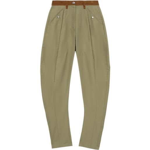 Kiko Kostadinov pantaloni affusolati con pieghe - verde