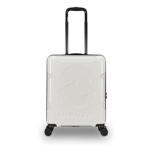 Invicta trolley travel - bagaglio a mano - bianco - 33 litri, rigido da cabina con 4 ruote girevoli
