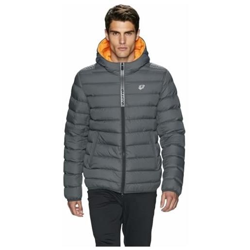 Lotto piumino uomo invernale - trapuntato - giubbotto uomo 110 grammi 4 stagioni imbottito - giacca invernale (149150. Black, l)