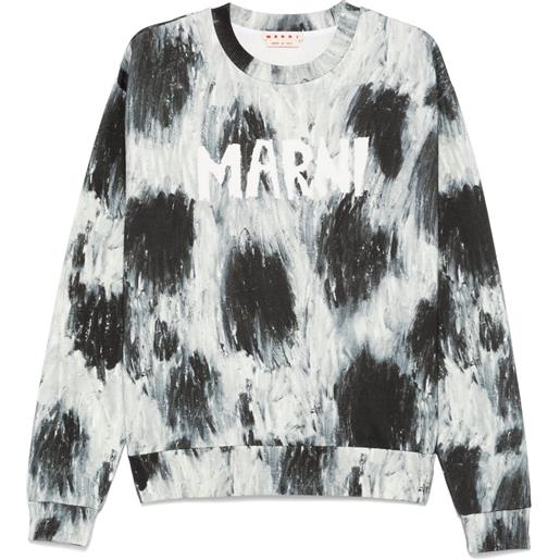 Marni felpa con logo - grigio