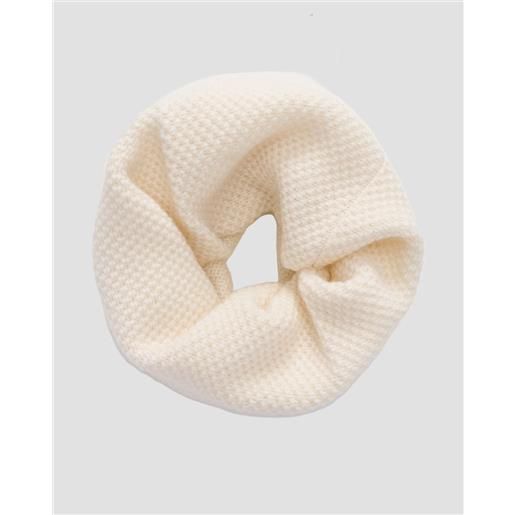 Kujten scaldacollo bianco in cashmere da donna Kujten moss