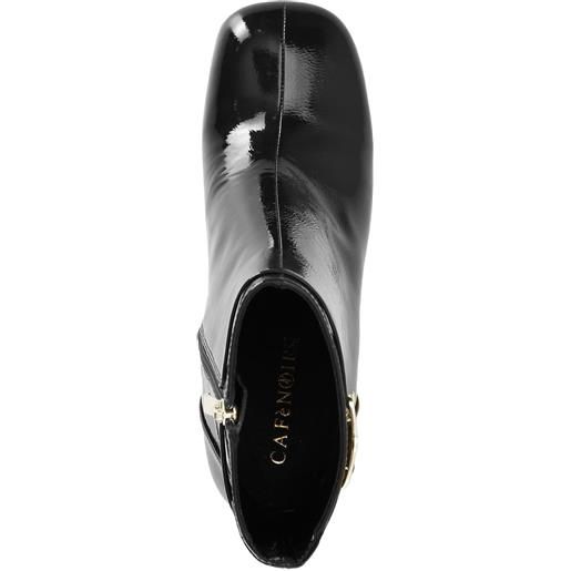 CafèNoir cafè noir tronchetti in pelle con punta squadrata e tacco 8 cm