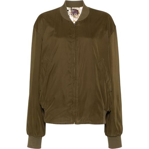 Hermès Pre-Owned - bomber reversibile anni '90-2000 - donna - seta - taglia unica - toni neutri