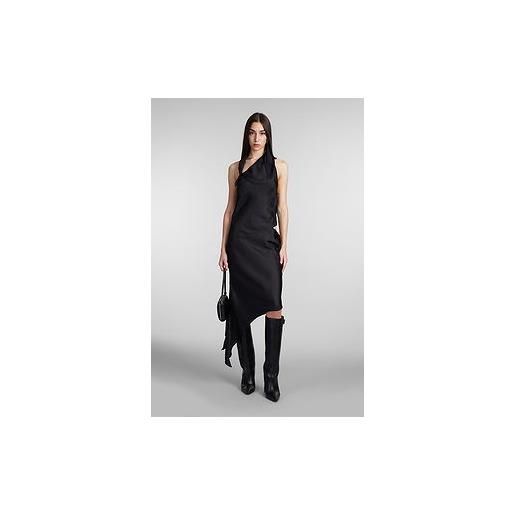 Courreges abito donna in seta nera