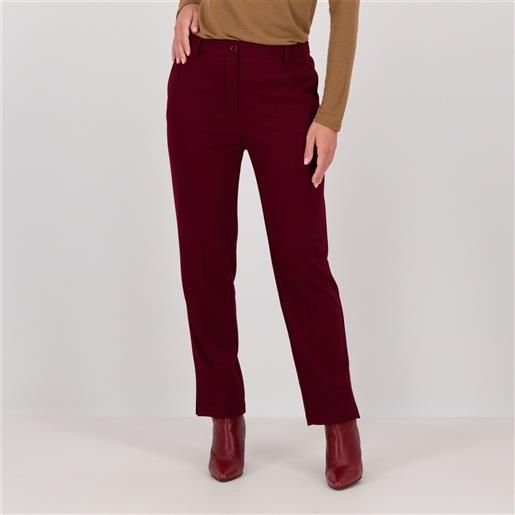 Caterina Lancini pantaloni in scuba con spacchi al fondo e vita elasticata