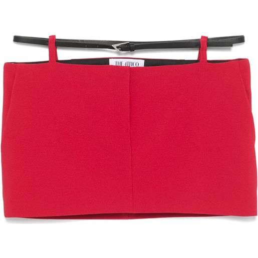 The Attico minigonna con cintura - rosso