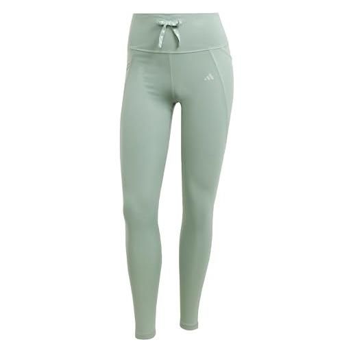 adidas donna running essentials 7/8 leggings, silver green, xxs