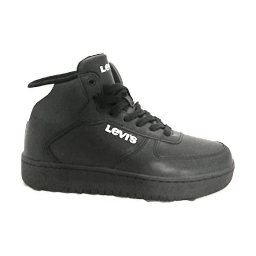 Levi's kids new union mid, scarpe con lacci, black, 36 eu