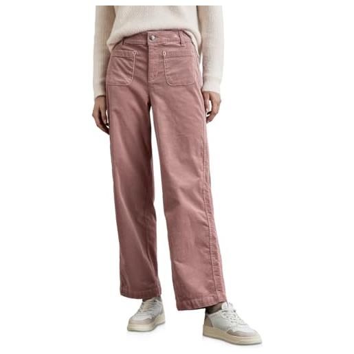 Street One a378288 pantaloni in velluto a coste casual, rosa petalo polveroso, 42w x 30l donna