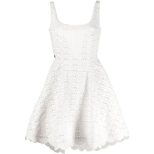Philipp Plein abito corto in sangallo - bianco