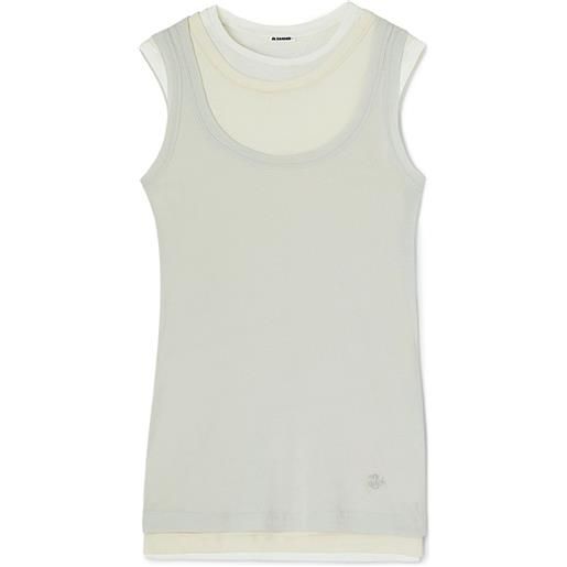 Jil Sander canotta a strati - grigio