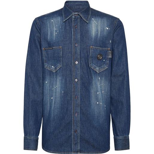 Philipp Plein camicia denim - blu