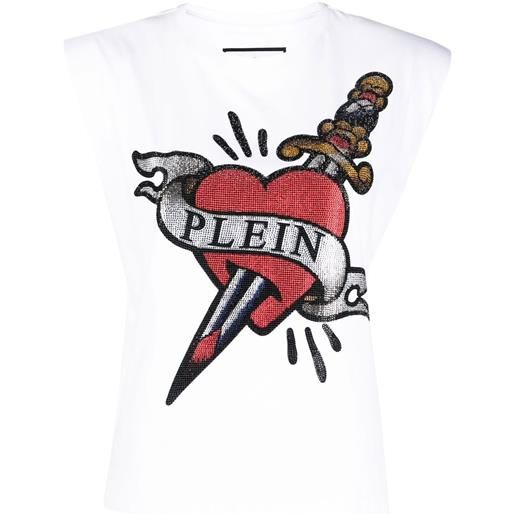 Philipp Plein canotta con stampa - bianco