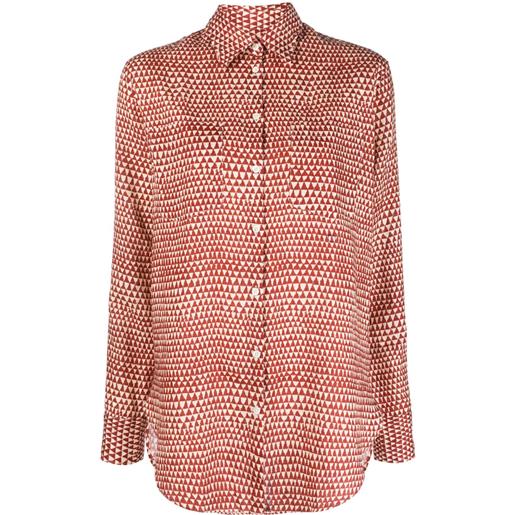 Massimo Alba camicia con stampa grafica - rosso