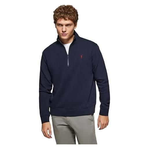 Polo Club felpe con cerniera senza capuccio uomo - sweatshirt 100% cotone