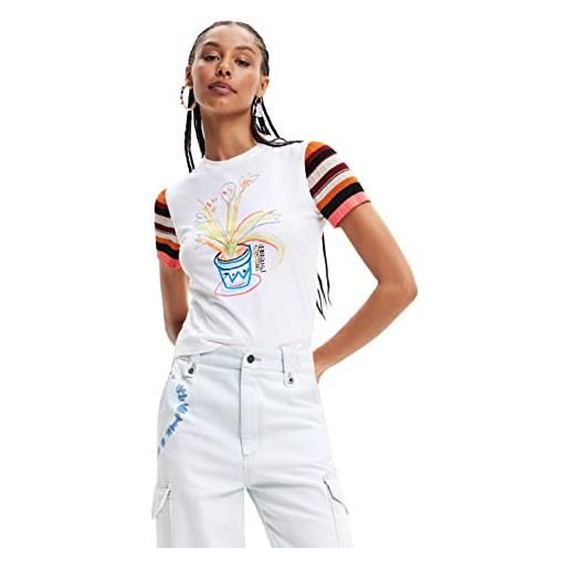 Desigual t-shirt maniche corte donna bianco