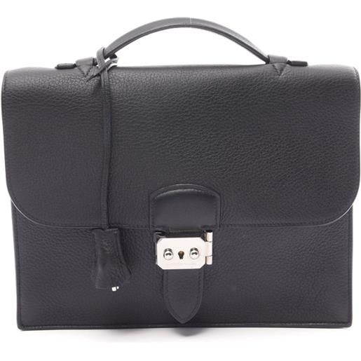 Hermès Pre-Owned - portadocumenti sac a depeches 27 2008 - uomo - pelle di vitello - taglia unica - nero