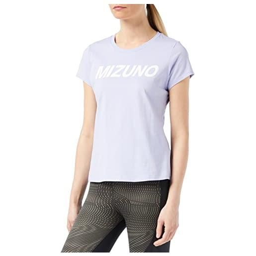 Mizuno - maglietta da donna, donna, t-shirt, k2ga1802, bagliore violetto, m