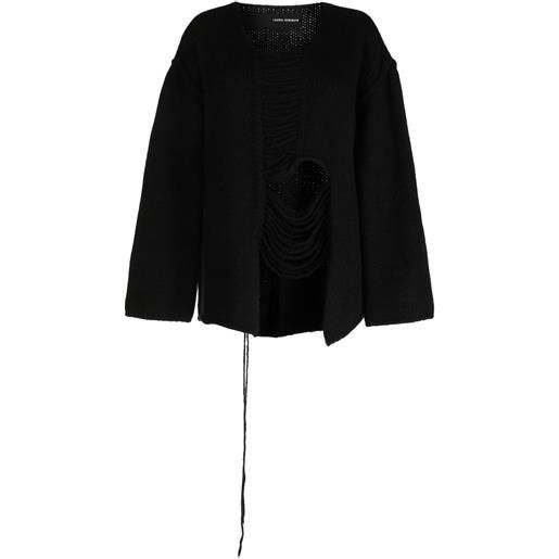 Isabel Benenato maglione oversize con effetto vissuto - nero