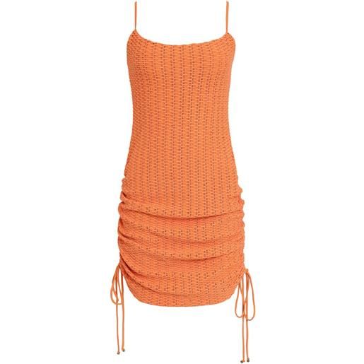Amir Slama abito corto drappeggiato - arancione