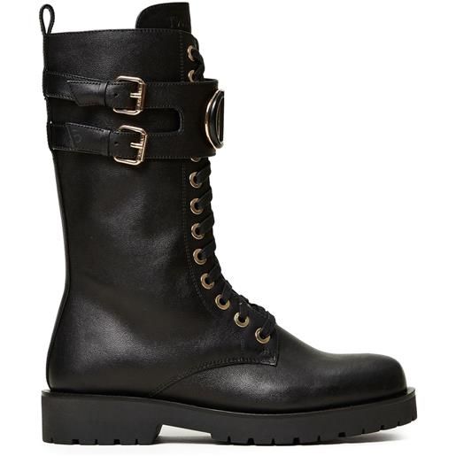 TWINSET anfibi oval t - nero