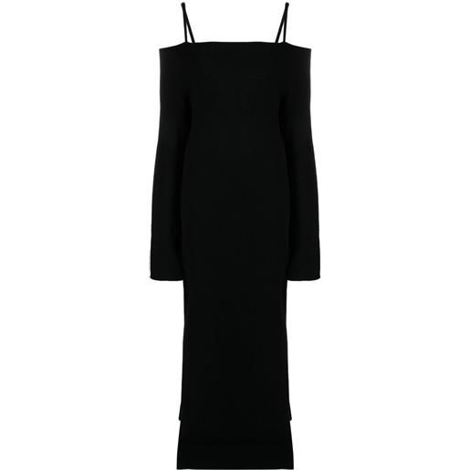 Nanushka abito lungo bibian con spalle scoperte - grigio