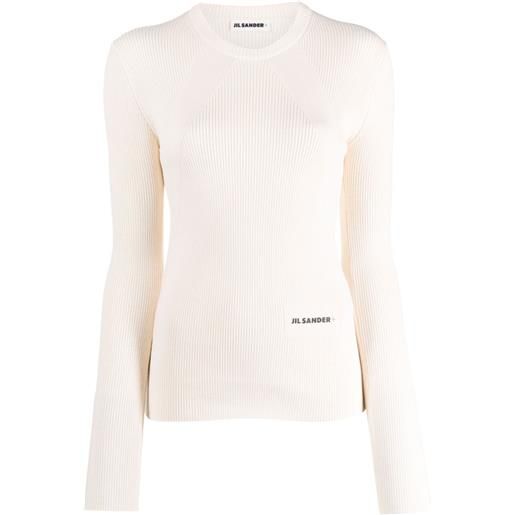 Jil Sander top a coste - toni neutri