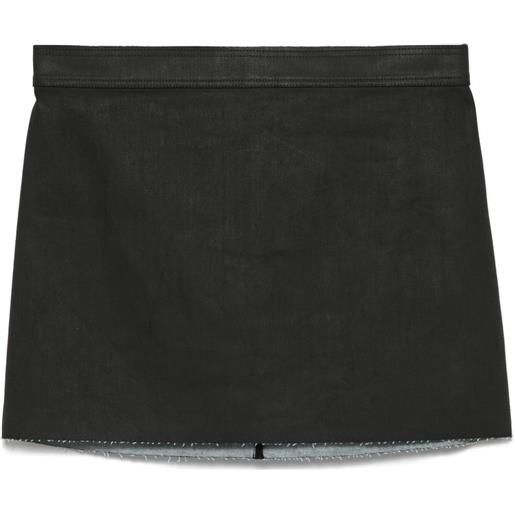 Rick Owens minigonna denim - nero