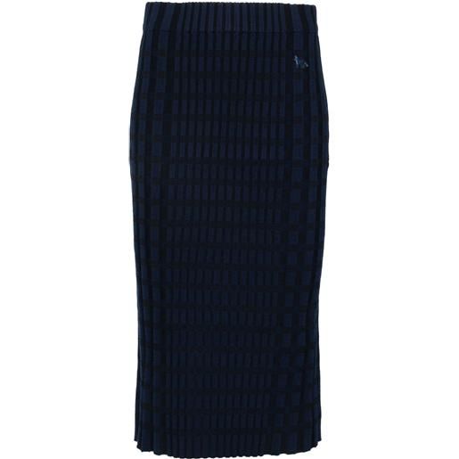 Maison Kitsuné gonna a quadri - blu
