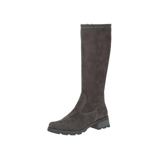 CAPRICE donna stivali con tacco alti al ginocchio vegani, grigio (dk grey str. ), 40,5 eu