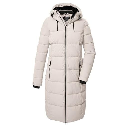 Killtec donna cappotto trapuntato/funzionale in piuma d'oca con cappuccio kow 56 wmn qltd ct, weißer sand, 38, 41810-000
