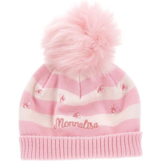 Monnalisa berretto righe con pon pom