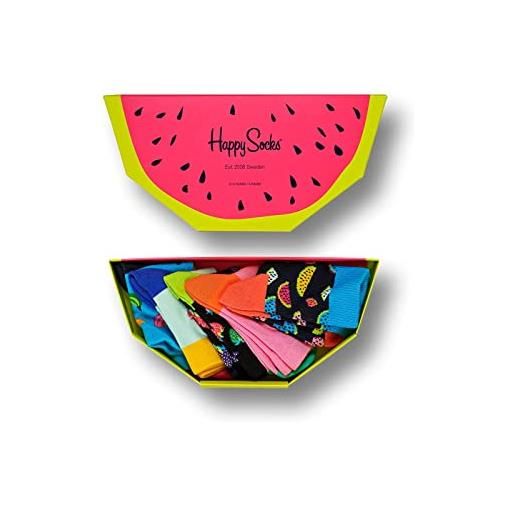 Happy Socks fruits gift set calzini, multicolor, 0-12 mesi (pacco da 5) unisex baby