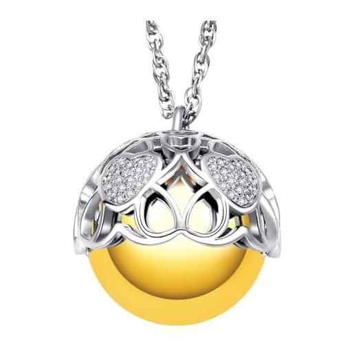 Collana Gravidanza AEONSLOVE Con Bola - Ciondolo Ali Angelo, Argento, Regalo Per Mamme E Bambini - Foto 7