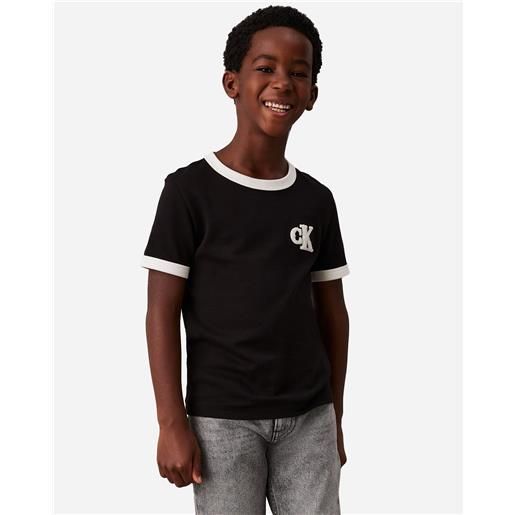 Calvin Klein Jeans cuffs jr - t-shirt - nero
