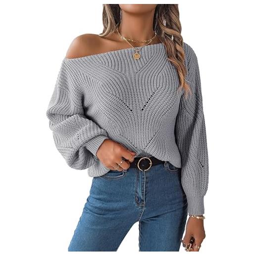 Dolcevita Basic Lavorato A Maglia Lunga Manica A Pipistrello Maglione Donna : Amazon.it: Moda