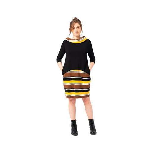 MAMATAYOE Solanum Vestito Donna Nero - Abito Lungo Floreale Primavera Estate