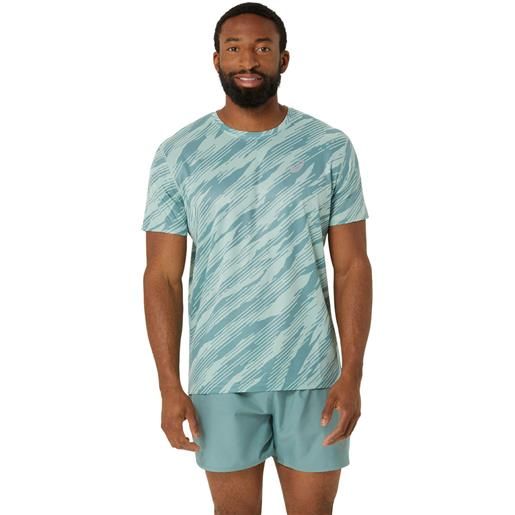 Asics t-shirt uomo Asics core all over print azzurro