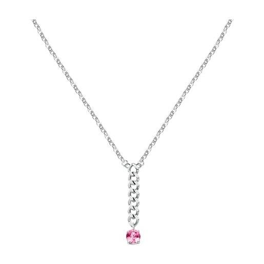 Morellato poetica collana donna acciaio cristalli - sauz28, lega di acciaio