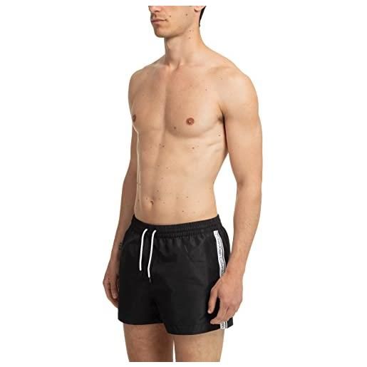 Calvin Klein pantaloncino da bagno uomo short drawstring lungo, nero (pvh black), m