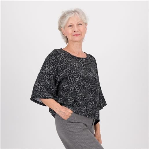 Enjoy blusa in popeline di viscosa fantasia mosaico