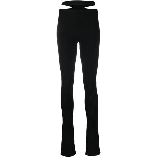 ANDREĀDAMO pantaloni con dettaglio cut-out - nero