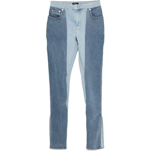Mugler jeans skinny bicolore - blu