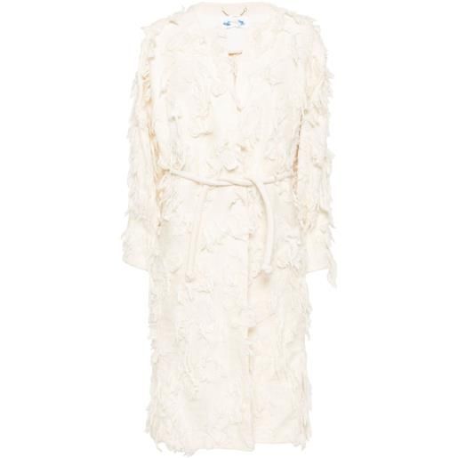 Chloé Pre-Owned - cappotto con cintura - donna - lana/poliammide/lana/seta - 34 - bianco