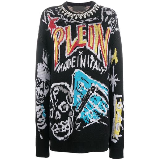 Philipp Plein felpa con stampa - nero