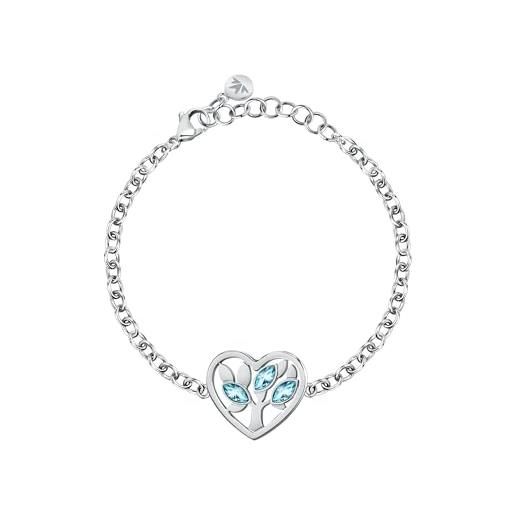 Morellato vita bracciale donna capsule collection in acciaio, acquamarina - saud09