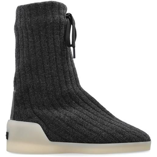 Fear Of God stivali moc knit high - grigio
