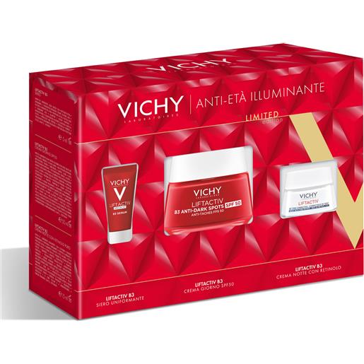 Vichy liftactiv b3 cofanetto natale 2024 1 lift coll spec spf50 50 ml + 1 ech list specialist b3 f5 ml + 1 ts lift retinol cream 15 ml
