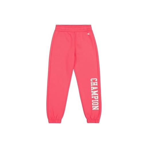 Champion legacy graphic shop g (405027) -ultra-light soft compact powerblend fleece elastic cuff pantaloni da tuta, sorbetto al lampone (ras), 13-14 anni bambina