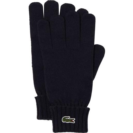 LACOSTE guanti in jersey di lana